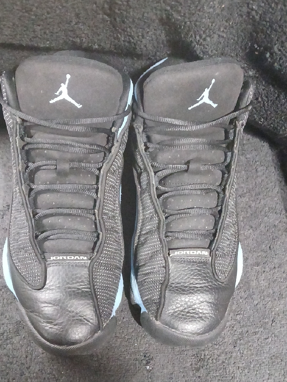 Air Jordan Retro 13 "BLACK UNIVERSITY BLUE" .Mens Size-9 100% AUTHENTIC! - Picture 2 of 12